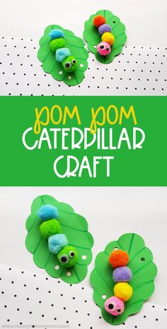 paper plate crafts for kids to make with the caterpillars and leaves on them