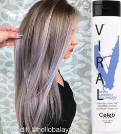 Lilac Highlights Blonde, Blonde With Lavender, Pastel Lavender, Lavender Hair, Morgan Freeman, Dope Hairstyles, Hair Color And Cut, Fun Color, Pastel Hair