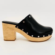 Rebecca Minkoff Jaclyn Clogs Black Size 8.5 New With Box. May Have Signs Of Wear From Being A Floor Model/Being Tried On. The Heel Has Some Bumps To It. Not Sure If It’s Meant To Be Like That Or A Manufacturing Issue. Looking At Other Listings, They All Have It. Please See Video Slip On Platform Clogs, Color Block, Black Front And Chunky Heel, Slip On Clogs, 50 Note: Item Will Be Shipped Box In Bag Leopard Mules, Suede Slides, Platform Clogs, Western Leather, Leather Mules, Chunky Heel, Mule Clogs, Mules Shoes, Black Tan