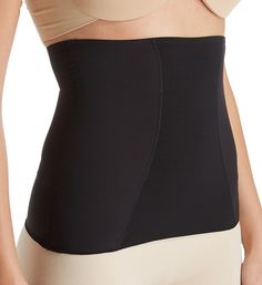 Look smoother and slimmer under form-fitting clothes with this firm control waist cincher. Slip it on and pull it up or down to get the perfect amount of support and shape just where you need it. Made of polyamide (nylon) and elastane. Covered elastic along top edge for fit. Two-ply shaping panels slim and support your silhouette. Targeted control shapes and smooths midsection and lower back. Contoured seaming helps to cinch in sides and waist for a smooth, defined hourglass shape at front and b Supportive Fitted Black Shapewear, Supportive Full Coverage Fitted Shapewear, Supportive Black Shapewear, Smoothing, Supportive Black Smoothing Shapewear, Black Fitted Elastane Shapewear, Black Full Coverage Compression Shapewear, Fitted Black Shapewear With Medium Bust Support, Black Underbust Smoothing Shapewear, Black Full Coverage Shapewear With Built-in Padding