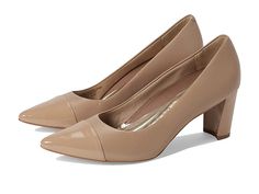 Walking Cradles Stevie - Women's Shoes : New Nude Leather/New Nude Patent : Accentuate an uber-stylish appel with every step you take wearing Walking Cradles Stevie Heels. Leather upper. Man-made lining and insole. Slip-on closure. Block heel. Pointed toe. Man-made outsole. Made in Brazil. Measurements: Heel Height: 2 1 2 in Weight: 9 oz Product measurements were taken using size 9, width M (B). Please note that measurements may vary by size. Weight of footwear is based on a single item, not a p Wide Fit Heels With Removable Insole And Closed Toe, Wide Fit Heels With Closed Toe And Removable Insole, Wide Fit Heels With Removable Insole, Beige Almond Toe Heels With Rubber Heel Cap, Beige Closed Toe Heels With Cushioned Footbed, Beige Synthetic Court Shoes With Almond Toe, Fitted Heels With Removable Insole And Round Toe, Wide Fit Closed Toe Heels With Cushioned Footbed, Synthetic Heels With Branded Insole And Round Toe