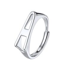 PRICES MAY VARY. 100% Real Sterling Silver SILVERCUTE Ring featuring a gorgeous 3D solid uppercase initial sitting on top an adjustable band. Featuring a 5.5mm wide initial, these fashionable ins chic rings are a necessary addition to your ring stack. Resizable Ring in free size - adjustable band makes this ring fit all women's finger wear ; Alphabet 26 letters cover everyone's name, each letter has a special meaning for you, your lover's initials, mother, bride, bridesmaid or best friends gifts Classic Silver Initial Open Ring, Classic Silver Open Initial Ring, Adjustable Open Initial Ring For Formal Occasions, Formal Adjustable Initial Open Ring, Modern Silver Adjustable Initial Ring, Modern Silver Couple Rings As Gift, Modern Silver Couple Rings For Gift, Silver Initial Ring With Open Band, Silver Adjustable Initial Ring For Formal Occasions