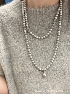 Hemp Sier Gray Strong Light Pearl Various Wearing Necklaces – Nutricaodiaria Beaded Necklace Ideas, Aa Jewelry, Necklace Ideas, Pearl Color, Earring Necklace, Ring Necklace, Cool Style, Fashion Inspiration, Beaded Necklace