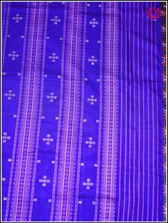 Berhampuri silk was introduced at Berhampur town in 14th century AD by the Mohuri Kings. It is known as ‘Silk City’ for its pure silk weaves. This Berhampuri silk saree is one of the traditional weaving and handloom heritage from Odisha. Embrace grace in this simple Berhampuri double pallu saree in purplish pink with Phoda kumba borders in blue. Extended pallu in altenate pink and Blue with small buttas adds elegance. Handmade custom tassels adds beauty to this classy pick. Blouse - Unstitched. Blue Handloom Traditional Wear For Ceremonies, Blue Handloom Dupatta For Traditional Ceremonies, Handloom Blue Dupatta For Traditional Ceremonies, Blue Handloom Saree For Traditional Ceremonies, Traditional Blue Saree With Woven Motifs, Blue Art Silk Saree With Weaving Work, Cotton Silk Saree With Woven Motifs For Puja, Blue Art Silk Dupatta With Weaving Work, Blue Traditional Wear With Weaving Work In Art Silk