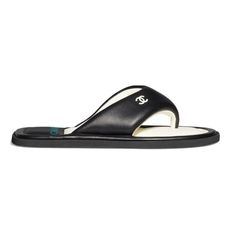 Chanel 22p Black White Lambskin Padded Pool Thong Logo Mule Slide Flat Sandal 42 ********** Chanel ********** Brand: Chanel Size: 42 (Know Your Chanel Size) Name: Thong Sandals Color: Black Style: 22p Style#: G38888 X56475 94305 Material: Lambskin Padded Thong Strap White Cc Metal Logo Black Lambskin Leather Material Padded Insole Brand New In Box, Comes With Original Box And Dust Bag 100% Authentic Or Your Money Back Great Gift I Ship Worldwide Any Other Questions Just Ask, I Will Be Happy To A Classic Black Slippers For Summer, Classic Black Summer Slippers, Luxury Leather Flip Flops With Single Toe Strap, Luxury Leather Summer Slippers, Luxury Leather Flip Flops For Beach, Luxury Black Leather Flip Flops, Elegant Black Flip Flops With Single Toe Strap, Modern Black Leather Flip Flops, Designer Leather Flip Flops For Summer