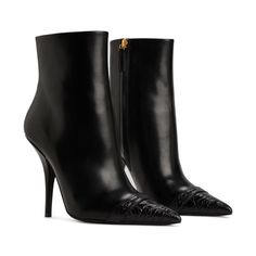 Tom Ford Black Leather Logo Embossed Ankle Boots In Size 38.5 Eu / 7.5 Us. Come With Original Box, Extra Heel Caps, And Original Dust Bags. Purchased From France And Just Slightly Too Small For Me To Be Comfortable So Passing On After Wearing Twice! Heel Height 4.1 Inches/10.5cm Tom Ford Shoes, Ford Black, Heel Caps, Leather Logo, Shoes Heels Boots, Tom Ford, Shoes Women Heels, Original Box, Heel Height