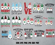 christmas svg files for cricut, silhouettes, and other cutting machines