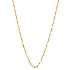 PRICES MAY VARY. CRAFTED OF GENUINE 14K YELLOW GOLD SHOWCASES A RADIANT GLOW AND A BEADED BALL LINK NECKLACE STYLE SPRING RING CLASP SECURES THIS WOMENS 14K GOLD BALL NECKLACE A 14K GOLD NECKLACE THAT IS BEAUTIFUL BY ITSELF OR WITH A PENDANT GIFT GIVING READY. A black packaging house this lovely gold jewelry for women Definitely an eye catching, chain necklace, this gold ball chain necklace is beautiful worn solo or with a pendant. This gold bead chain necklace is crafted in 14k yellow gold and Black Packaging, Bead Ball, Beaded Ball, Elegance Style, Ball Chain Necklace, Ball Necklace, 14k Gold Necklace, Bead Chain, Style Spring