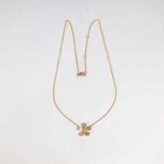 This is part of Chairish’s Fine Jewelry assortment.  This beautifully sized flower will be noticed not just for it's size but for the combination of baguette and round diamonds. It's feminine but cool. Stands alone or fabulous with an every day tennis necklace.  14K Gold; .75 Ct Diamonds; ; 16 - 18 inches, flower 16 mm x 16 mm Luxury Flower Shaped Necklace With Brilliant Cut, Luxury Flower Necklace With Brilliant Cut, Luxury Flower-shaped Necklace With Brilliant Cut, Luxury Flower-shaped Brilliant Cut Necklace, Luxury Yellow Gold Flower Necklace, Luxury Diamond Flower Pendant Necklace, Luxury Flower Shaped Diamond Necklace Gift, Luxury Flower-shaped Diamond Necklace Gift, Luxury Flower Shaped Necklace