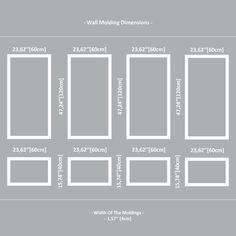 the size and width of a wall with measurements for each panel, including 2x4 feet