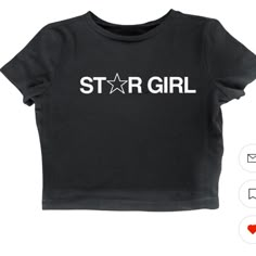 Star Girl Cropped Baby Tee Nwnt Stargirl Shirt, Inappropriate Outfits, Partynextdoor Instagram, Baby Tee Outfit, 2020 Outfits, Thrift Y2k, Slogan Tees, Alt Clothes, Cropped Graphic Tees