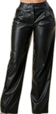 Faux Leather Pants, Wide Legs, High Waisted Pants, Leather Pants, Faux Leather, High Waisted, Zipper, Collage, Pants