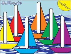 an image of colorful sailboats in the water