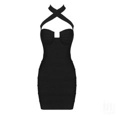 Halter Bandage Dress B1218 - Women's Dress Shop. Bandage Dress, Bodycon Dress & Blazer Graduation Party Dresses, Night Club Outfits, Club Party Dresses, Stripe Skirt, Bandage Dress, Suits For Women, Winter Outfits, Little Black Dress, Black Dress