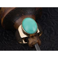 Vintage blue turquoise ring featuring a 12 x 9 mm oval shape cabochon turquoise bezel set in 14k gold.  Condition: Very Good to Good. Wear commensurate with age.  Material: 14k Yellow Gold Hallmarks: "14k" "585" "PV" Gram Weight: 5.9 grams Ring Size: 7  Main Stone: Natural Turquoise Dimensions: 12 x 9 mm Shape: Oval Cabochon Color: Greenish Blue Formal Oval Cabochon Turquoise Ring, Oval Yellow Gold Turquoise Ring With Cabochon, Oval Turquoise Cabochon Ring In Yellow Gold, Classic Cabochon Turquoise Ring In Yellow Gold, Classic Yellow Gold Turquoise Cabochon Ring, Classic Oval Turquoise Ring For Formal Occasions, Classic Oval Turquoise Gemstone Ring, Gold Oval Cabochon Turquoise Ring, Classic Turquoise Cabochon Ring