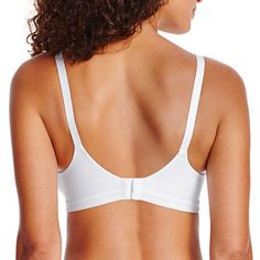 Warners Cloud 9 wireless lightly lined comfort bra will give you a smooth, invisible look. Super-soft fabric, the bottom comfort band, and convenient front-adjustable straps give you all-day comfort and support.Welcome to a better bra experience. When it comes to intimates, everyone needs something different. That's why we made styles for everybody. We're simple solutions, made better.Super Soft Fabric Feels Smooth Against The SkinFront Adjustable Straps For Added ConvenienceFull CoverageManufac Light Support No-show Bra, Stretch Bra With Moderate Coverage, Supportive Bra With Moderate Coverage, White Supportive Full Coverage Bra, Supportive Full Coverage White Bra, Supportive White Full Coverage Bra, White Full Coverage Bra With Light Support, White Sports Bra With Soft Touch, Micro-elastic Full Coverage Nursing Bra