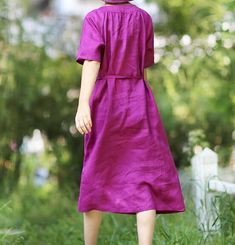 Purple linen dresses skirts with irregular hem.this women skirts is made with linen fabric soft and loose fitting style ,very comfy to wear it Material:linen  Most our dresses made with linen cotton fabric,nature  soft and breathy,the important is it's good for our health  Size: S: Chest 108 cm length:120 cm sleeves:34 Purple Linen Dress, Purple Linen, Women Skirts, Irregular Hem, Midi Shirt Dress, Dresses Short, Linen Dresses, Linen Women, Women Dresses