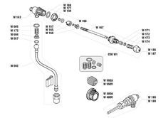 the diagram shows how to install an exhaust system for a car, including hoses and valves