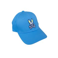 Psycho Bunny Baseball Cap (Cornflower) - Psycho Bunny Bunny Graphic, Cute Relationship Texts, Bunny Logo, Relationship Texts, Logo Embroidered, Cotton Twill, Baseball Cap, Texts, Baseball Hats