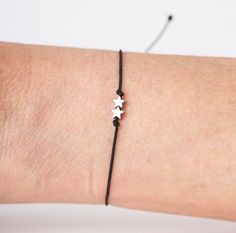 "Tiny Silver Star Bracelet Tiny gold Star Bracelet Dainty Bracelet Delicate Bracelet Simple Dainty Everyday Jewelry Birthday Gift For Her. A cute bracelet to wear every day with a casual look. This pretty bracelet is a perfect little gift. This pretty handmade bracelet is a sweet little detail that will make the recipient happy. Perfect to place inside a gift card. Please select the charm from the drop down menu. The charm is tied to a cord available in various colors. Please select the color fr Dainty Star-shaped Bracelets For Everyday Wear, Dainty Bracelets With Star Charm For Gift, Dainty Bracelets With Star Charm As Gift, Dainty Star-shaped Bracelets For Gifts, Dainty Star Bracelet For Gifts, Dainty Star-shaped Bracelet For Gift, Minimalist Bracelets With Star Charm, Handmade Star Charm Bracelet Adjustable, Adjustable Star Charm Bracelet