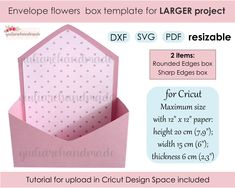 an envelope box template for laser project