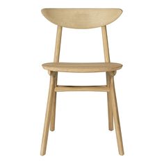 a wooden chair on a white background with no one in it's place to sit