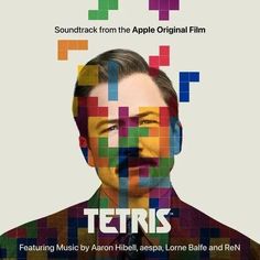 the poster for tetris featuring an image of a man's face