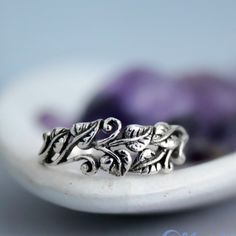 Sterling Silver Leaf Band | Moonkist Designs Leaf Rings, Ivy Ring, Elegant Silver Leaf-shaped Ring, Elegant Sterling Silver Leaf-shaped Jewelry, Nickel Free Leaf-shaped Sterling Silver Jewelry, Sterling Silver Leaf-shaped Jewelry, Silver Leaf Ring, Ivy Leaf, Nature Ring