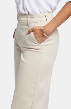 A trendy work-to-weekend style, these wide-leg trouser jeans feature ankle-length hems, a hint of stretch and Lift Tuck® Technology that slims the silhouette. 27" inseam; 25" leg opening; 11" front rise; 16" back rise (size 8) Zip fly with button-tab closure Front slant pockets; back welt pockets 88% cotton, 10% polyester, 2% elastane Machine wash, line dry Imported Everyday Wide Leg Straight Pants, Classic Wide Leg Bottoms For Everyday, Elegant Wide Leg Bottoms For Everyday, Versatile Straight Leg Chinos For Spring, Everyday Wide Leg Chinos For Spring, Wide Leg Chinos For Everyday Spring Wear, Classic Mid-rise Wide Leg Pants, Cropped Wide Leg Pants For Work, Classic Cropped Leg Pants For Everyday