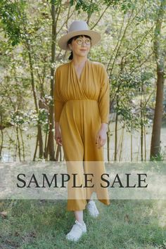 SAMPLE SALE | Sedona Dolman Sleeve Jumpsuit - Ochre – Mien Studios Solid Button-up Jumpsuits For Loungewear, Relaxed Fit Mid-rise Denim Jumpsuit, Mid-rise Cotton Denim Jumpsuit With Relaxed Fit, Relaxed Fit Mid-rise Cotton Denim Jumpsuit, Non-stretch Medium Wash Denim Jumpsuit, Nursing Friendly, Pre Pregnancy, Sample Sale, Jumpsuit With Sleeves