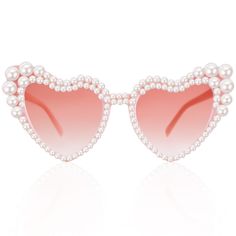 PRICES MAY VARY. 🌈HIGH QUALITY MATERIALS🌈 - These pearl sunglasses are made of high quality lightweight plastic and pearls, the heart sunglasses frames are made of non-deformable reinforced metal hinges, and the one-piece nose pads are designed not to compress the bridge of your nose for a long period of time, giving you a unique and comfortable wearing experience. ✨FASHION & VINTAGE DESIGN✨ - Pearl sunglasses for women are available in a variety of colors for you to choose, these plastic love Rave Party Decorations, Pearl Glasses, Pearl Sunglasses, Dress Up Party, Rave Fits, Luau Theme Party, Retirement Party Decorations, Luau Theme, High Fashion Accessories