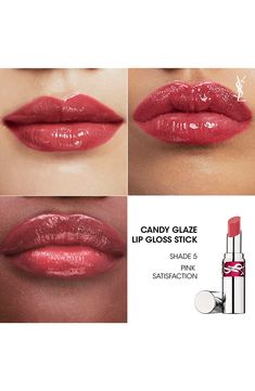 What it is: A jelly lip gloss stick with the glassy shine of a gloss, but the care of a balm. Who it's for: Ideal for all skin types.What it does: The nonsticky formula melts on lips for more moisturized, juicy-looking lips. Treat your lips to the ultimate hydration and high shine with Candy Glaze Lip Gloss Stick. Infused with hyaluronic acid and pomegranate, this click-format gloss delivers plumper, moisturized lips that last. It's sweet, subtle fragrance and easy-to-use design make it a must-h Victoria Secret Lip Gloss, Lip Liner Collection, Lip Gloss Stick, Jelly Lip Gloss, Ysl Lip, Moisturized Lips, Fall Lips, Lip Gloss Balm, Best Lip Gloss