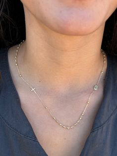 14K Yellow Gold 14k White Gold Clavicle Chain Necklace, Classic 14k White Gold Necklace, Dainty 14k Yellow Gold Cross Necklace, Luxury Single Strand 14k Gold Necklace, 14k Gold Cross Clavicle Chain Necklace, 14k Gold Clavicle Chain Necklace With Cross Pendant, 14k Yellow Gold Filled Cross Necklace, Silver Custom Necklace In Dainty Style, 14k Gold Clavicle Chain With Cross Pendant