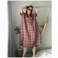 simplelinenlife-Casual-Summer-Long-Women-Dresses Casual Loose Free-size Dresses, Oversized Casual Linen Beach Dress, Casual Loose Free Size Dresses, Oversized Casual Linen Dress For Beach, Oversized Cotton Linen Vacation Dress, Casual Free Size Cotton Dresses, Oversized Cotton Linen Dress For Vacation, Casual Red Linen Beach Dress, Casual Linen Beach Dress