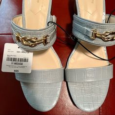 Size 11- Blue Sandals- Perfect For Your Summer Outing Womens Strappy Sandals, White Strappy Sandals, Gladiator Sandals Heels, Denim Sandals, High Heel Slippers, Gladiator Heels, Braided Sandals, Chunky Sandals, Strappy Wedges