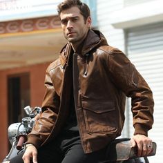 Men's Genuine Leather With A Removable Hood Warmer Brown Jacket — GeraldBlack.com Brown Hooded Biker Jacket With Pockets, Urban Brown Leather Jacket For Outdoor, Brown Urban Outerwear For Urban Adventures, Urban Brown Leather Jacket For Winter, Brown Hooded Leather Jacket For Outdoor, Brown Biker Jacket With Zipper Closure For Outdoor, Brown Outerwear With Zipper Closure For Outdoor, Brown Hooded Jacket With Zipper For Winter, Casual Brown Hooded Biker Jacket