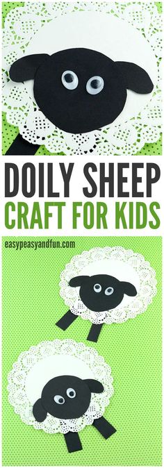 this is an easy craft for kids to make with paper and yarn it looks like sheep