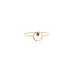 14k gold small circle ring with a prong set black diamond set inside the circle SPECIFICS• band is approx. 1mm wide• circle is approx. 6.5mm• black diamond .03 ctw***Please note: Rings in quarter sizes and outside of sizes 4-9 on this style are considered custom and are not returnable. We recommend you visit your local jeweler to get a professional measurement or order our complimentary ring sizer (US residents only) to determine your correct size. If you wish to order one of these rings that ar Small Circle, Black Diamond Ring, Circle Diamond, Circle Ring, Ring Sizer, Diamond Set, The Circle, Ring Size Guide, 14kt Gold