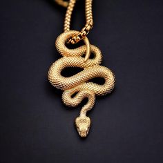 Unleash your dark elegance with this Gothic Snake Necklace, a stunning gold-plated serpent pendant with an intricate textured design 🐍✨. Crafted to command attention, this bold piece is the perfect blend of gothic charm and alternative fashion 🖤🔥. Its unique statement style adds a touch of mystique to any outfit, making it a must-have for those who dare to stand out 🎩🌙. Whether dressing up for a special event or adding flair to your everyday look, this necklace speaks volumes of your distinctive taste 🎁💎. Treat yourself or gift it to someone who loves bold, unforgettable accessories ❤️🎀. Snake Inspired Outfits, Sophisticated Goth, Gold Snake Jewelry, Dark Elegance, Snake Jewelry, Snake Necklace, Goth Aesthetic, Gold Snake, Textured Design