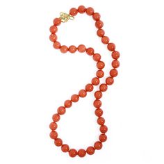 1st Dibs, Red Coral Necklace, Yellow Gold Necklace, Coral Necklace, Red Coral, Orange Red, Live Lokai Bracelet, Essence, Gold Necklace