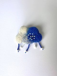 "It is my handmade wool brooch \"Cloud\", the color is blue. It feets to your sweater or coat, will look great on a scarf." Handmade Blue Brooches For Gift, Unique Handmade Blue Brooches, Wool Brooch, Brooch Pin, Brooches, Looks Great, Aura, Ukraine, Handmade Items