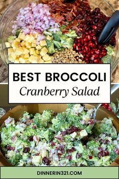 the best broccoli cranberry salad recipe