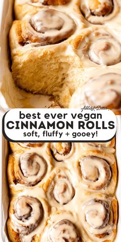 the best ever vegan cinnamon rolls soft, fluffy and gooey they are so good