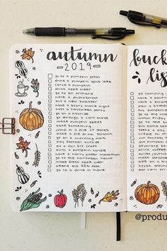 Fall Bullet Journal Ideas, Fall Bullet Journal, Bullet Journal September, Bullet Journel, Bullet Journal For Beginners, Bullet Planner, Bullet Journal Ideas, Fun Fall Activities