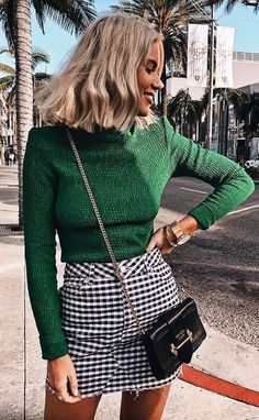 Casual Chique Stijl, Colour Fashion, Green Outfits, Boho Mode, Cooler Style, 90's Fashion, Neue Outfits, Outfits For Women, Trendy Dresses