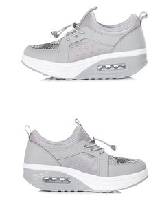 Hani Women's Spring Platform Sports Walking Shoes | Ultrasellershoes.com – Ultra Seller Shoes Gray High-top Chunky Sneakers For Jogging, Breathable Lace-up Wedge Sneakers For Sports, Sporty High-top Wedge Sneakers With Height Increasing Feature, Sporty High-top Wedge Sneakers With Height Increase, Height Increasing Lace-up Synthetic Sneakers, Breathable High-top Synthetic Wedge Sneakers, Breathable Round Toe Wedge Sneakers For Sports, Breathable Wedge Sneakers With Round Toe For Sports, Breathable Wedge Sneakers For Sports