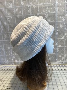 I made this warm pillbox style hat out of creamy white Minky Cuddle Chenille for warmth and comfort.  The body of the hat is white minky and the hat is lined with fleece.  The hat is a double layer of fabric for extra warmth and comfort.  It's sized to fit most adults 22-23 inches around head.  It has a nice soft feel and is completely machine washable and dryable.  A great travel hat. Handmade in Oregon. Headwear Aesthetic, Crochet Hats For Women, White Winter Hat, Cute Winter Hats, Crochet Top Outfit, Hat Aesthetic, Crochet Hat For Women, Travel Hat, Pillbox Hat