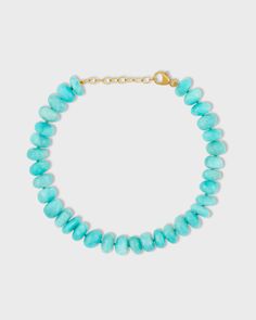 Amazonite hand beaded crystal bracelet for all year round. Wear on its own or layer with all your favorite bracelets. Amazonite 14 Karat Gold 6 to 7 inches Handmade in NYC About the stone A beautiful opaque blue green stone found in Colorado. Healing Properties ​Amazonite supports both the masculine and feminine energies. This calming blue crystal supports the beholder in seeing new perspectives guiding them to their truth. This stone resembles the heart – our love center and our throat – our li Blue Rondelle Beaded Bracelets With Polished Beads, Healing Amazonite Hand-strung Jewelry, Amazonite Gemstone Beaded Jewelry, Blue Amazonite Gemstone Beaded Bracelets, Blue Amazonite Single Strand Jewelry, Blue Amazonite Beaded Bracelets With Gemstone Beads, Blue Beaded Amazonite Bracelet, Blue Amazonite Jewelry With Single Strand, Blue Amazonite Round Bead Bracelets