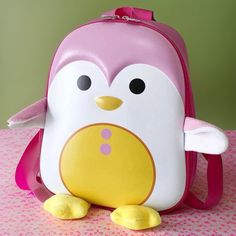 Super Cute Pink Penguin Back To School Backpack!