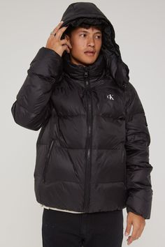 Calvin Klein Essentials Down Jacket CK Black Street Sneakers, Perfect Stranger, Perfect Strangers, Duck Down, Mens Outerwear, Black Hoodie, Down Jacket, Men's Fashion, Calvin Klein